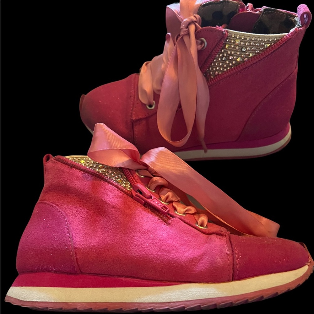 Stylish Pink Toddler High Tops Size 9